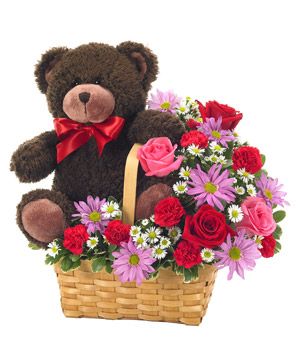 Basket of hugs and kisses XOXO - Blooms In Bloom