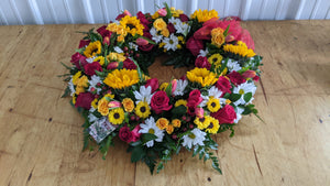 Sunflower Urn Wreath - Blooms In Bloom